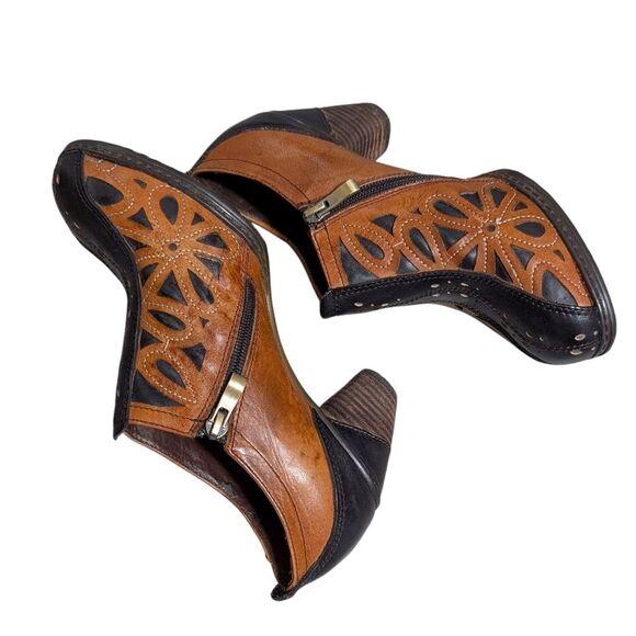 L’Artiste by Spring Step Arabella leather bootie stacked heel western size 37 - Picture 3 of 11